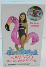 PoolCandy Flamingo Inflatable Float Pink Ride-On Super Noodle Pool Toy New