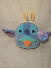 NEW Squishmallows 8 Inch Disney Easter Stitch With Bunny Ears Holding Carrots
