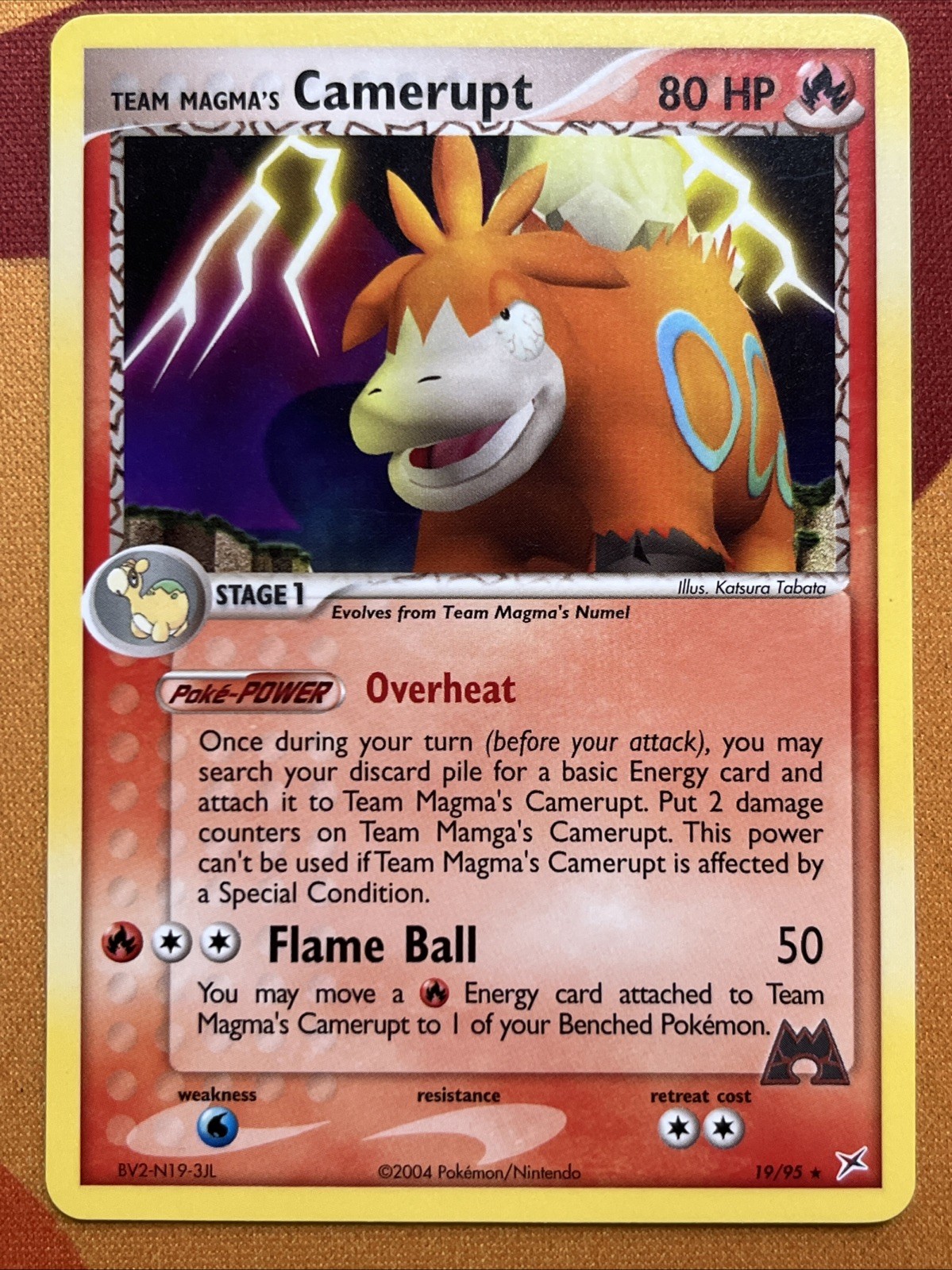 Pokémon Card - Team Magma’s Camerupt - Rare (19/95) ex Team Magma & Team Aqua NM