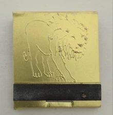 Hilton International Nairobi Kenya Rare Hotel Matchbook Cover Gold Lion Unstruck