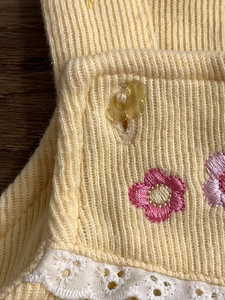 Mono Jersey Vintage Azul Pistas Bordado Amarillo Niñas Talla 12 Meses Foto 3 de 4