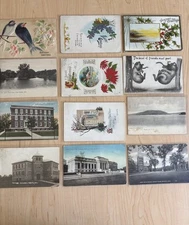 12 Sleeved Postcards. Mostly From The Early 1900’s 