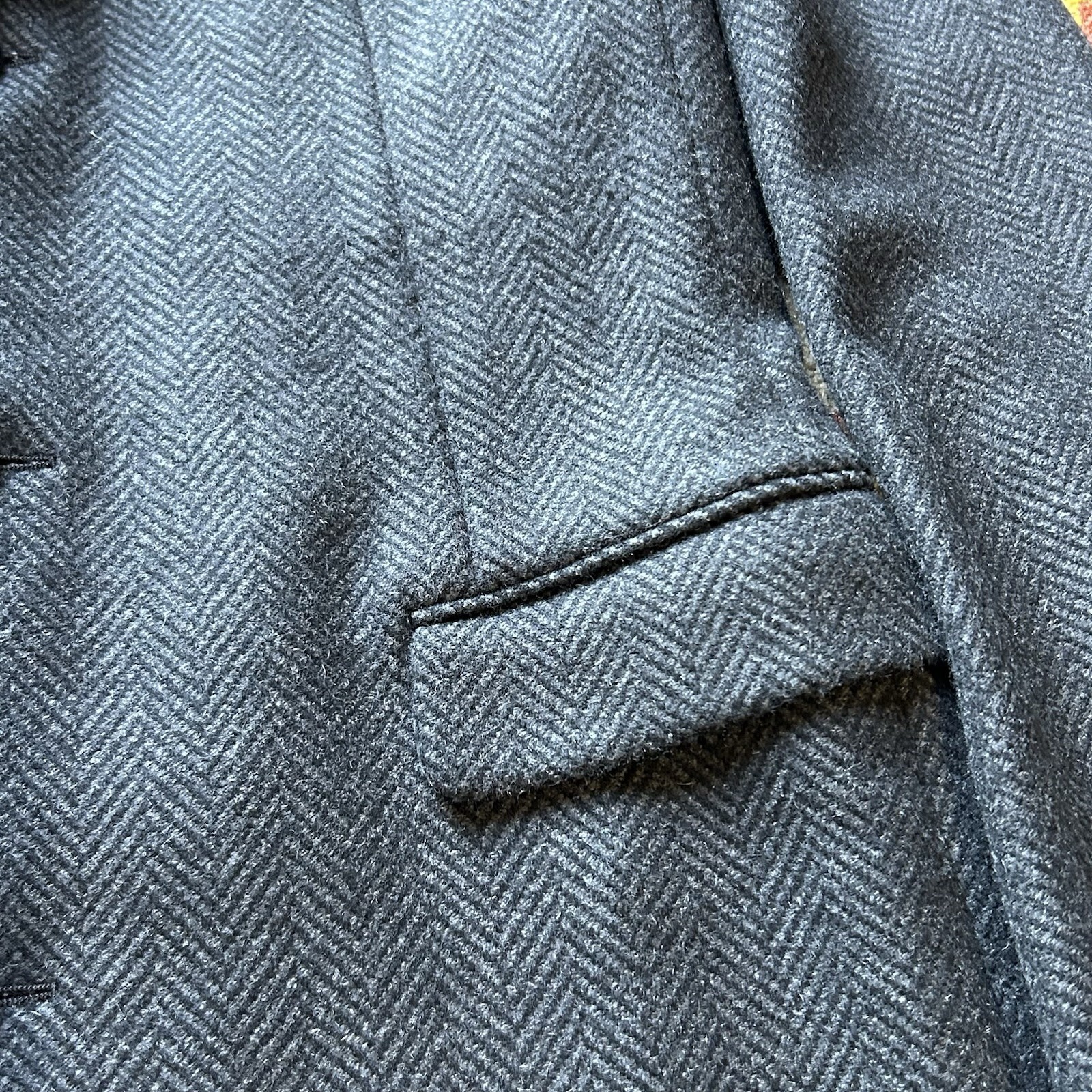 Prada Single Breasted Herringbone Pattern Cashmer… - image 5