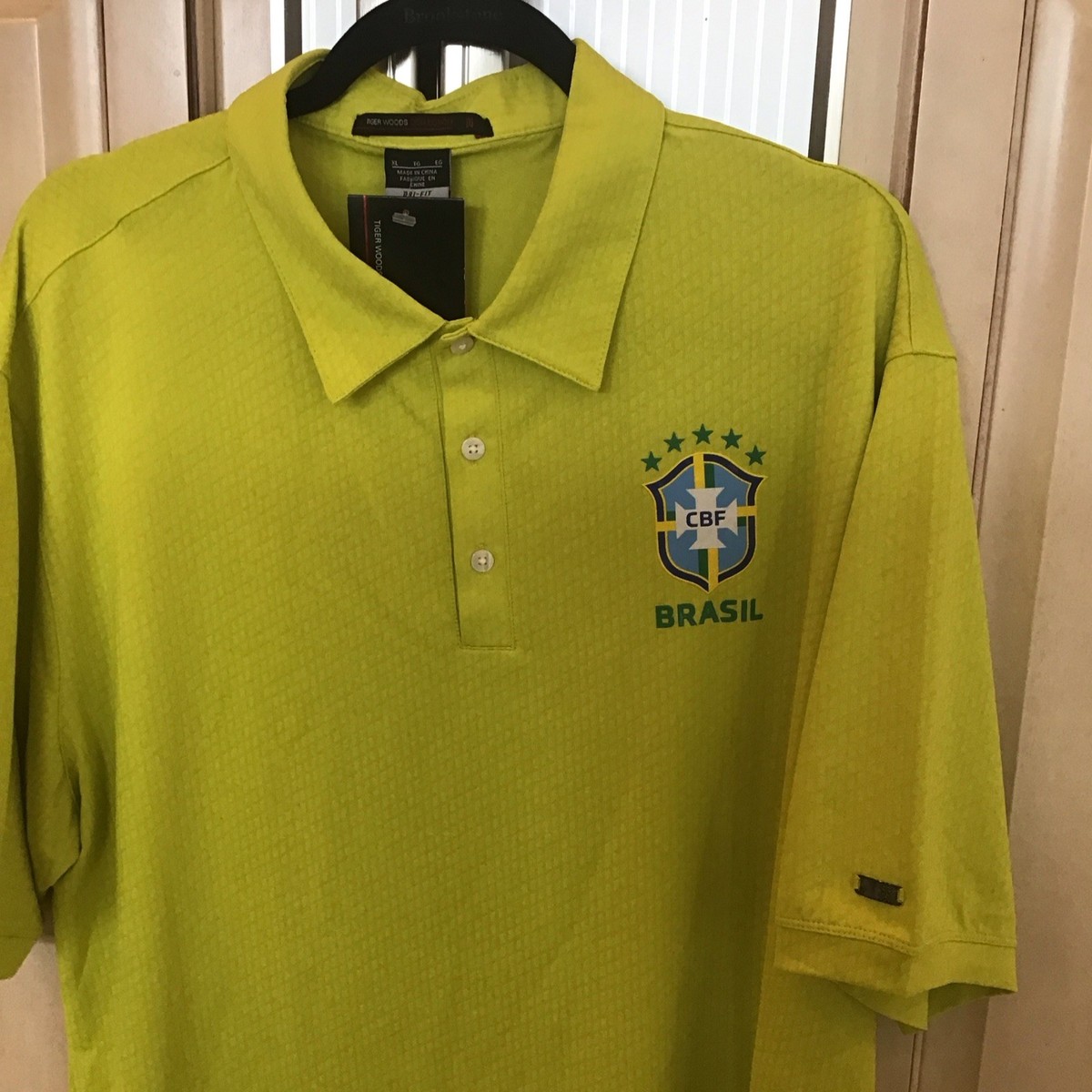 Brazil World Cup Soccer 2026 Nike TW Polo Shirt Size XL New With