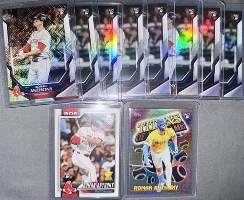 Topps Roman Anthony Boston Red Sox Rookie MLB Card Lot - 10 Cards