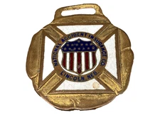 VTG THE NATIONAL ACCIDENT INSURANCE CO LINCOLN NEBRASKA WATCH FOB ENAMEL SHIELD