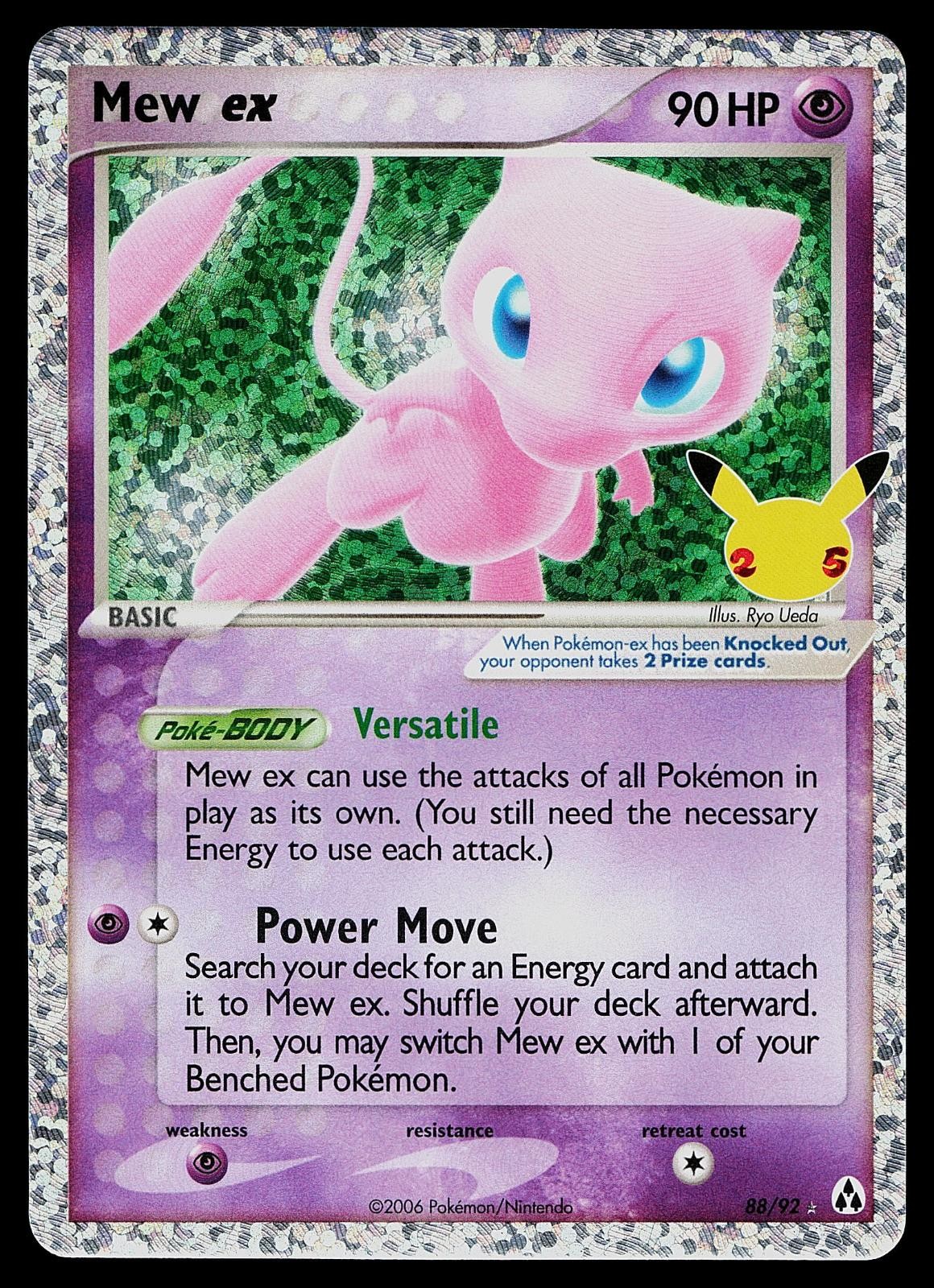 Pokemon Card - Mew ex Celebrations: Classic Collection 88/92 Classic Collection