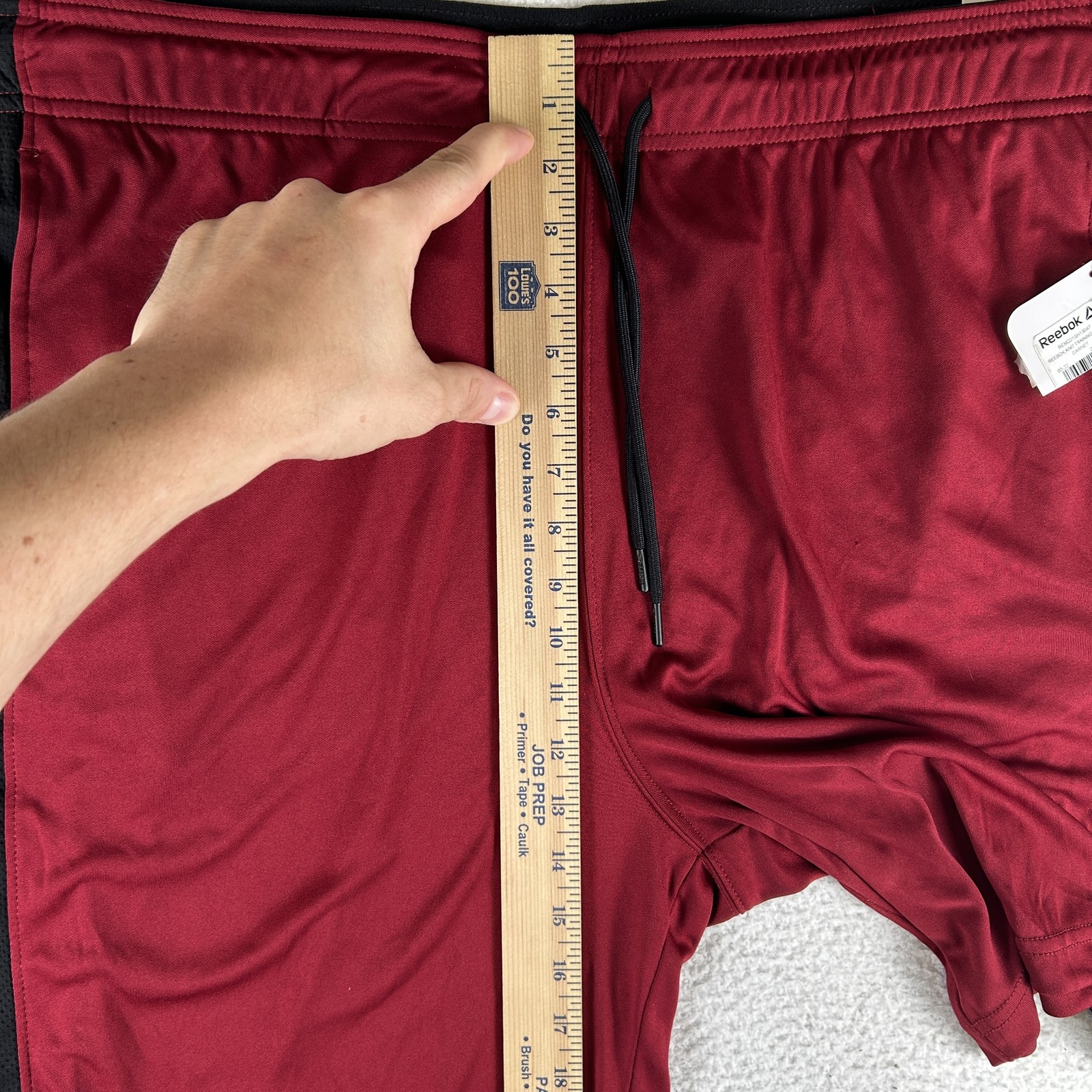 Reebok Shorts Mens 2XL Red Black Slim 9" Athletic Training Polyester New Tags thumbnail 4