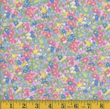 Flannel Floral Flowers Emmy Pink Flannel Fabric by Yard D280.57
