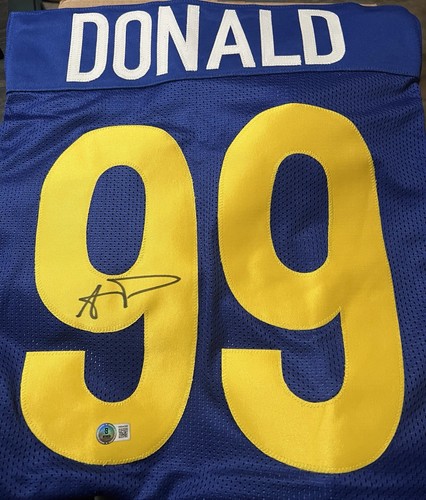 Aaron Donald Signed Jersey Autograph Witnessed By Beckett With Cert + Holo