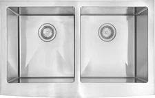 MSI 33 inch Undermount 50/50 Double Bowl Bowl, Stainless Steel 