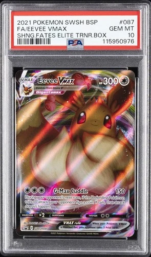 2021 POKEMON SWSH BLACK STAR PROMO #087 FULL ART/EEVEE VMAX PSA 10