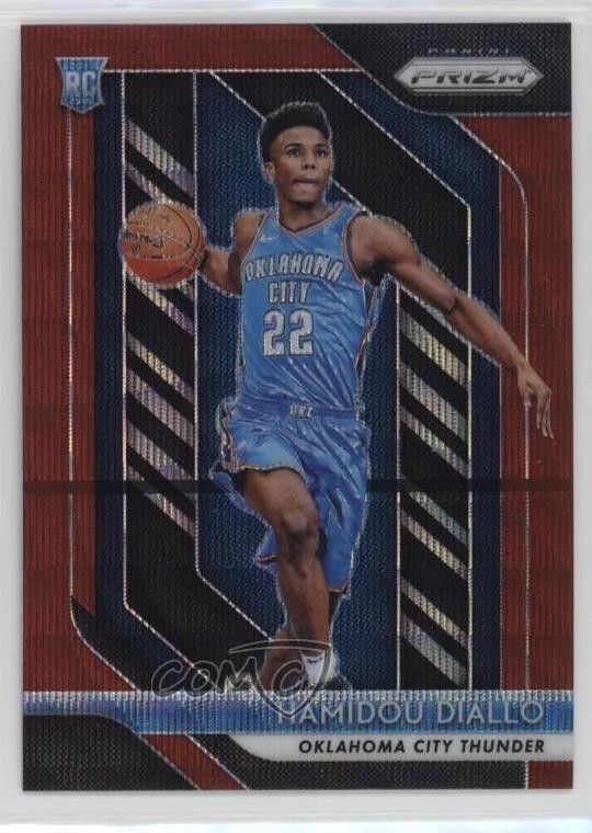 2018-19 Panini Prizm Ruby Wave Prizm Hamidou Diallo #9 fm0