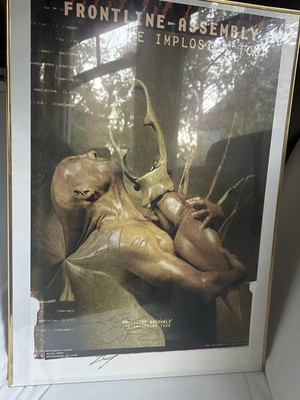 Front Line Assembly The Implosion Tour 1999 Promo Signed Poster 17x27 RARE