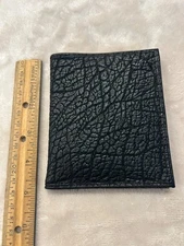Vintage Unused Faux ELEPHANT HIDE OF NEW VITRON Black Textured Wallet Billfold