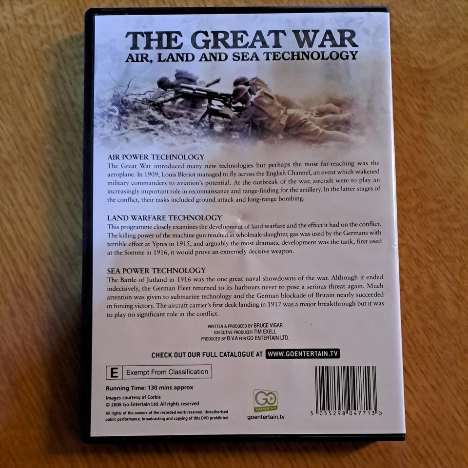 The Great War - Air, Land And Sea Technology DVD 2008 Free UK P&P - Image 2 of 2
