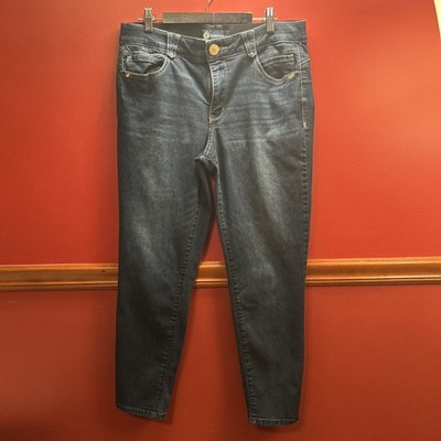 Democracy Women s AB Solution Technology Mid Rise Skinny Jeans Size 12 Dark Wash