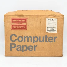 70's Radio Shack TRS-80 Continuous Computer Printer Paper 14 7/8 in. x 11” 15#