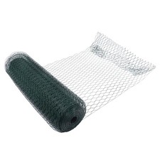 24In×100FT Edges 0.6Inch and 0.63Inch Heavy Duty Hexagonal Iron Wire Fence Net 0.45 per foot