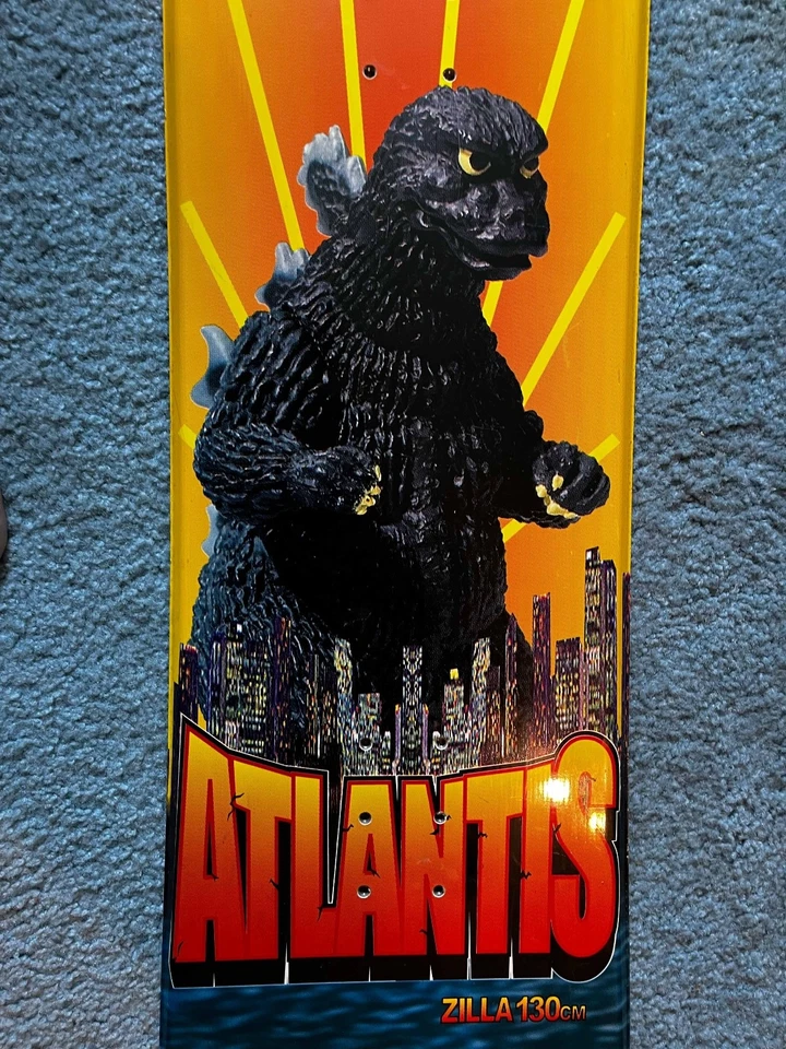 DE COLECCIÓN Atlantis ZILLA 130 cm Snowboard GODZILLA Gráfico Hombre Cueva Arte de Pared Decoración Foto 4 de 4