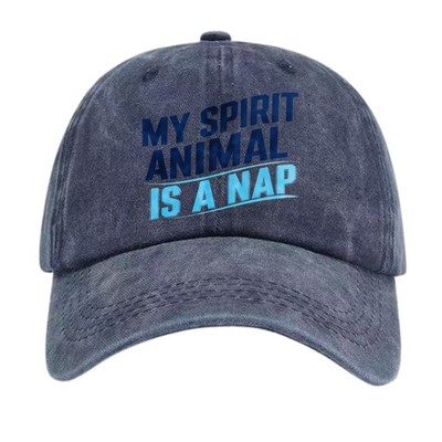 ''My Spirit Animal Is A Nap'' Slogan Graphic Baseball Cap