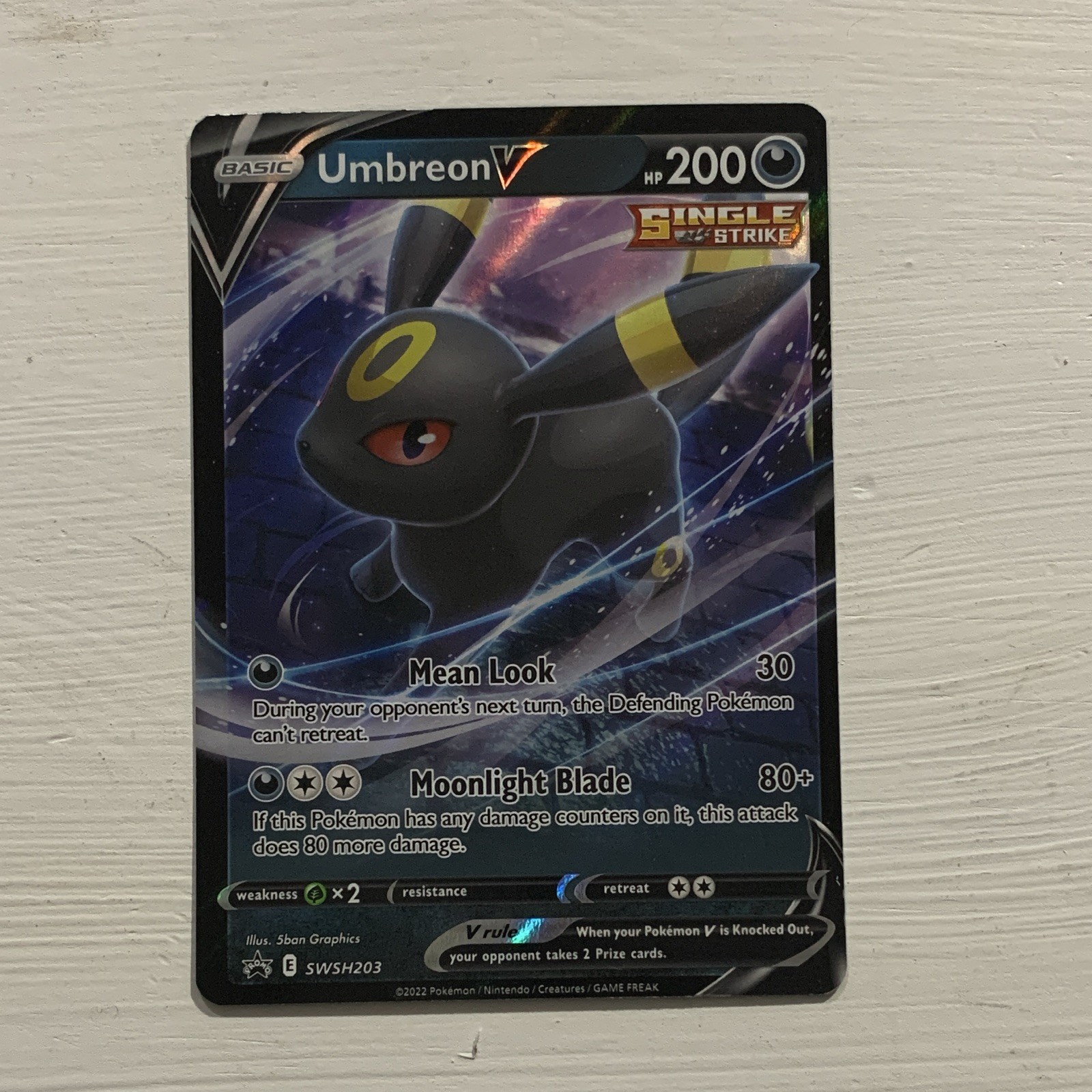 The Pokémon Company Umbreon V SWSH203 Single Strike Promo Holo 200HP