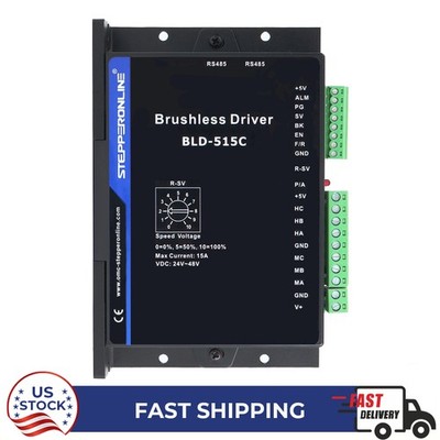 STEPPERONLINE Digital Brushless DC Motor Driver 24-48VDC Max 15A 400W 3-phase
