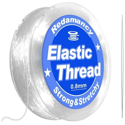 Schmuckfaden elastisch 0,8mm 50m Perlenfaden Gummiband für Armbänder Nylon