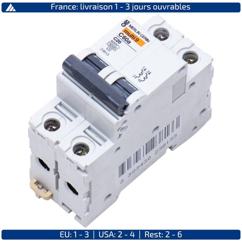 Disjoncteur triphasé Hager 20A NFN320 HAGER | Bâtir Moins Cher
