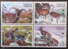 Tadżykistan 2005 Wildschaf 4v ZD WWF Mi 392/95** (1764)