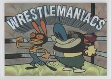 1994 Topps Ren & Stimpy All-Prism Fresnel/Circles Pattern Wrestlemaniacs #9 1md