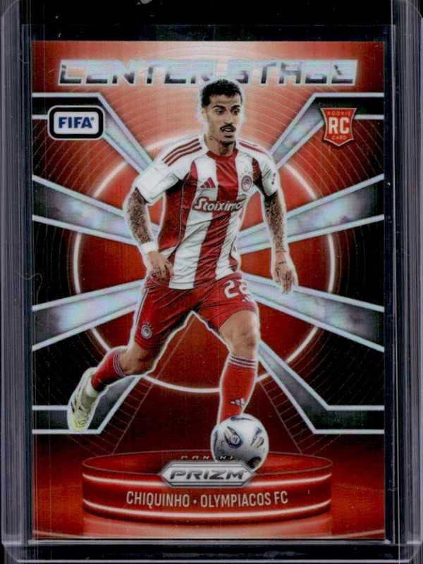 2025-26 Panini Prizm FIFA Chiquinho Center Stage RC Silver Prizm Rookie #18
