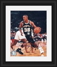 Sean Elliott autographed 8x10 photo (San Antonio Spurs) matted framed #2