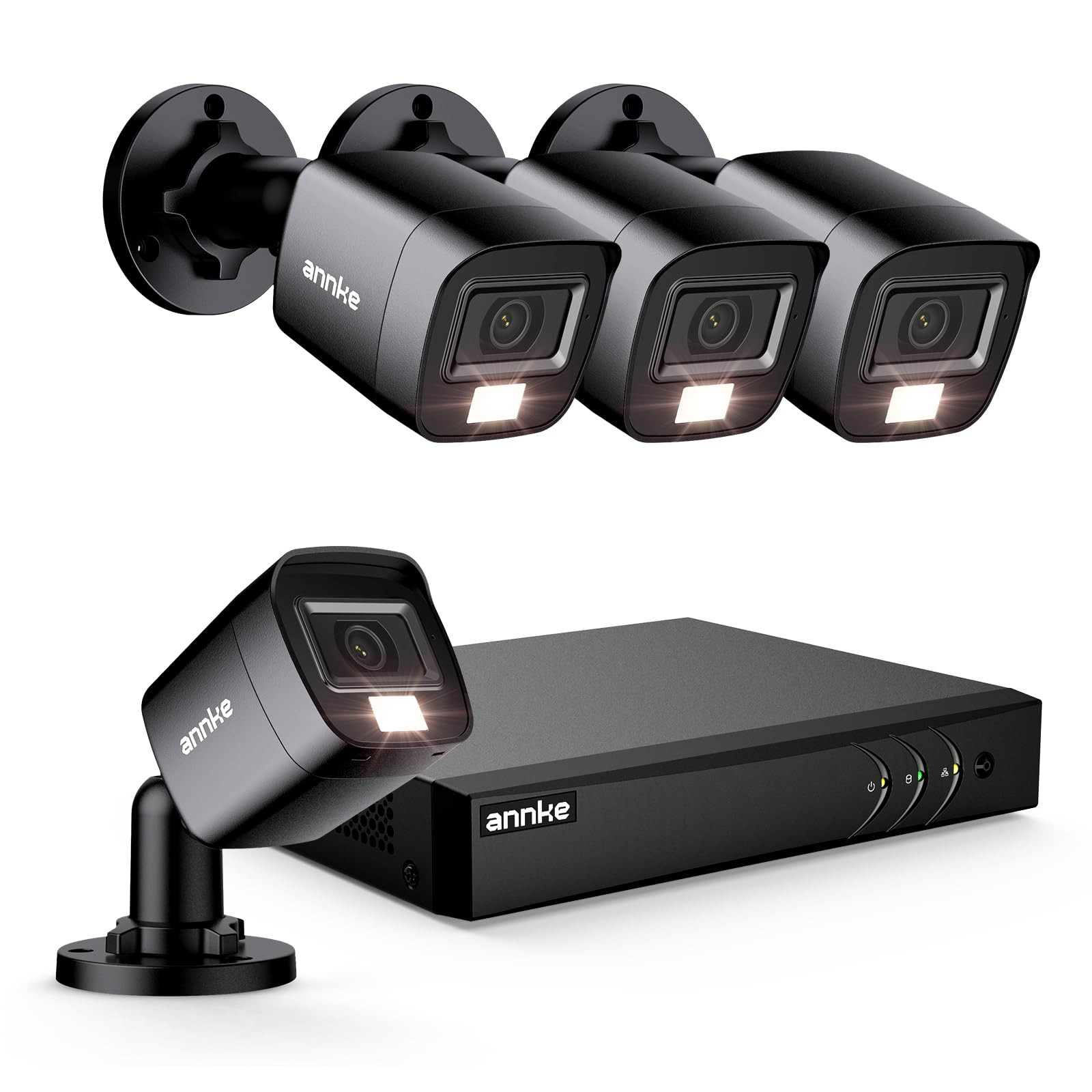 ANNKE 8CH Wired Outdoor Security Camera with AI Human Vehicle Detection