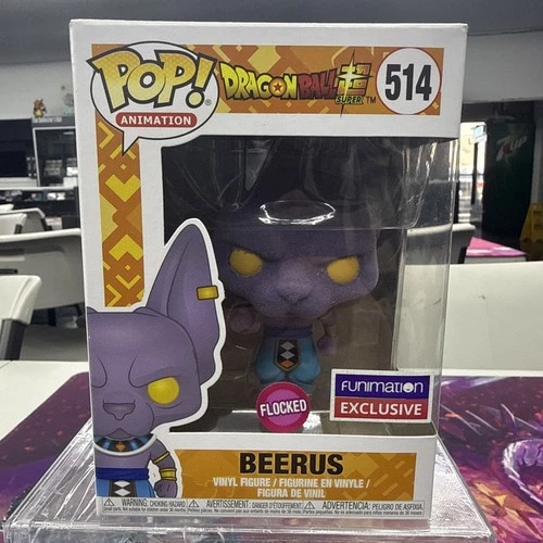 Funko POP! Dragon Ball - Beerus - (Flocked) - Funimation with protector 514