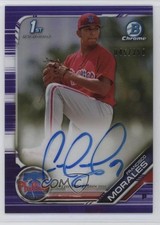 2019 Bowman Chrome Prospects Purple Refractor 45/250 Francisco Morales Auto 03xg