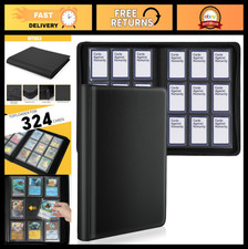 9 Pocket Toploader Binder for 324 Cards, Double-Sided Storage for 3x4'' Sleeves