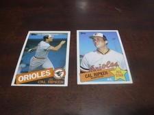 Lot of 2 1985 Topps Cal Ripken cards #30 and #704 All Star card