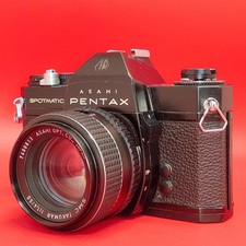 "Lens MINT SPF" Pentax Spotmatic SP F BLACK 35mm Film Camera w/ 50mm F1.4 JAPAN