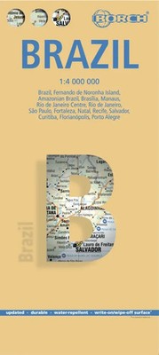 Borch Map Brazil / Brasilien | Deutsch | (Land-)Karte | Mehrfarbendruck. Gefalzt