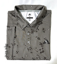 Adidas Golf Men's Short Sleeve Polo Shirt Grid Camo Grey UPF50 SZ. XL NWT