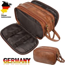 Showudesigns Make-up-Tasche – Grey Wolf Design, Aus PU-Leder, Wasserdicht, 27,5 X 17 Cm, Mit Reißverschluss