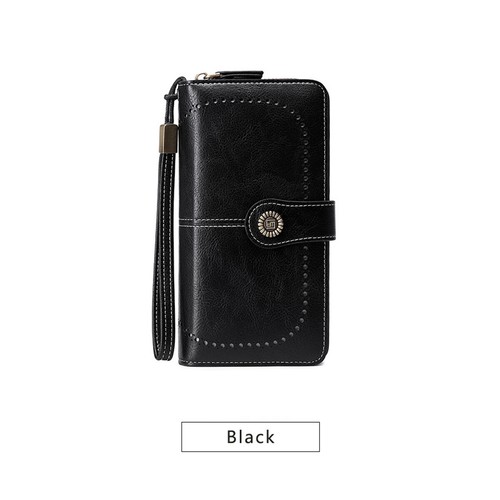 Womens Wallet Genuine Leather RFID Blocking Secure Vintage 23 Card Slots Purses - Picture 13 of 16