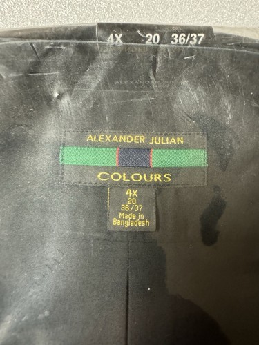Alexander Julian Colours Mens Dress Shirt. 4X, Black, Long Sleeve, Pocket. New!! - Picture 4 of 8