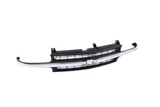 Black Grille+Chrome Center Molding Bar For 1999-2002 Chevy Silverado 1500 HD