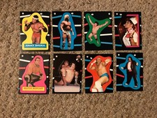 LOT OF 8 1985 TOPPS WRESTLING CARD STICKERS