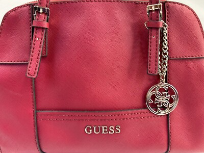 Guess faux-leather medium tote  bag - Raspberry NICE