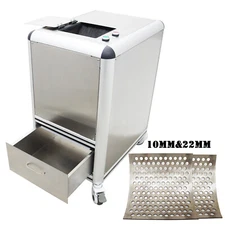 Automatic Glass Crusher W/10mm&22mm Mesh Coal Ore Rock Crushing Machine 220V