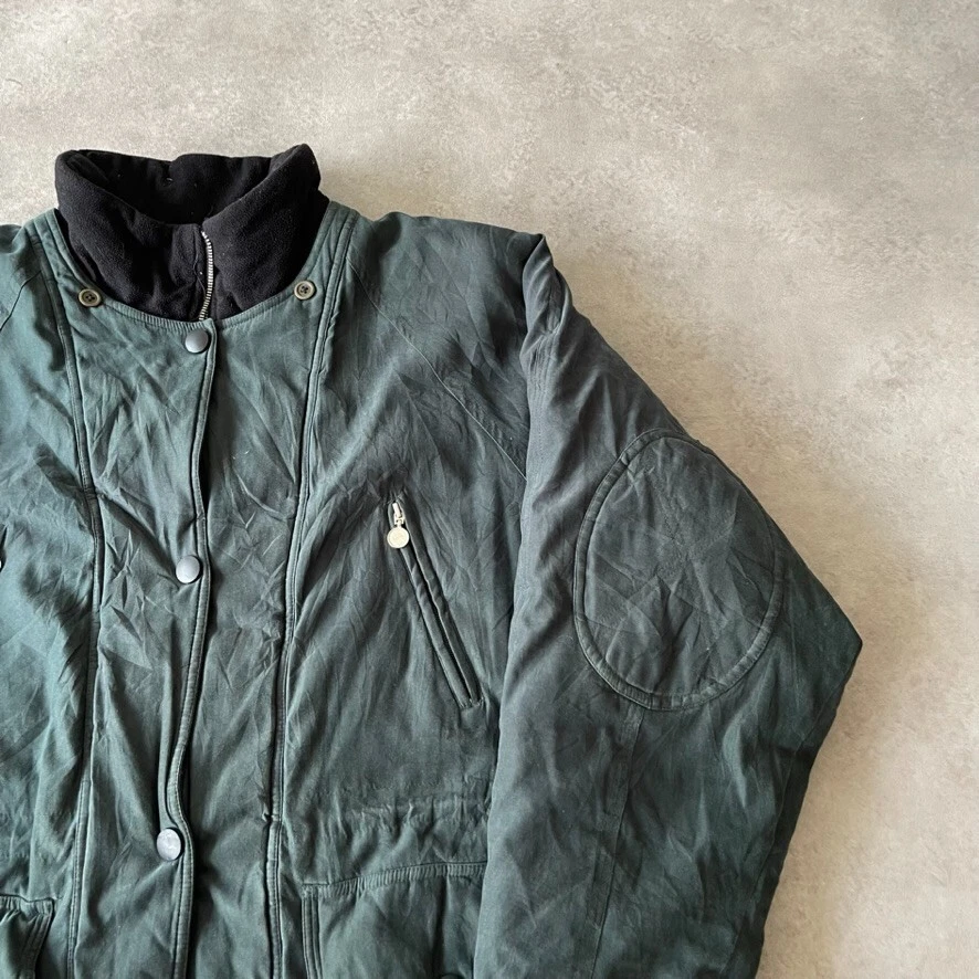 Fashion Bug Over Coat Womens XL Quilted Full Zip Lined Outdoor Jacket, Green - Image 2 of 4