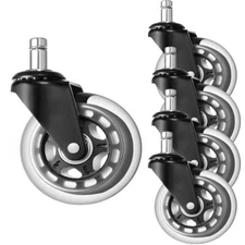 Office Chair Caster WheelsOffice Chair Wheels Rubber Chair Casters for Tile H...